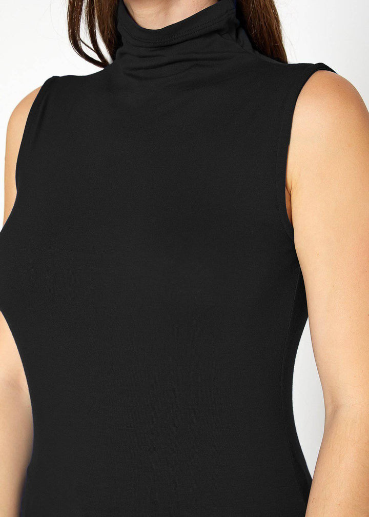 Women's Sleeveless Turtle Neck Fitted Top by Shop at Konus