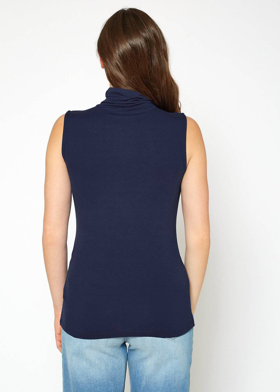 Women's Sleeveless Turtle Neck Fitted Top by Shop at Konus