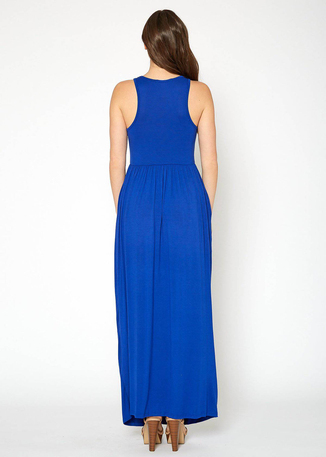 Womens Sleeveless Pleated Maxi Dress by Shop at Konus