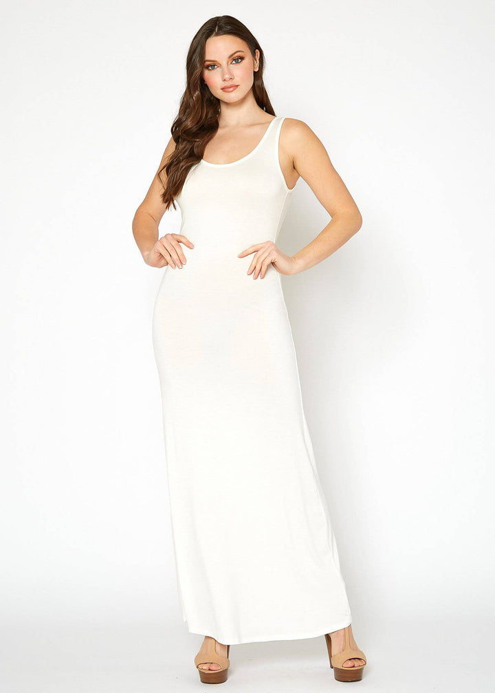 Women's Sleeveless Scoop Neck Maxi Dress by Shop at Konus