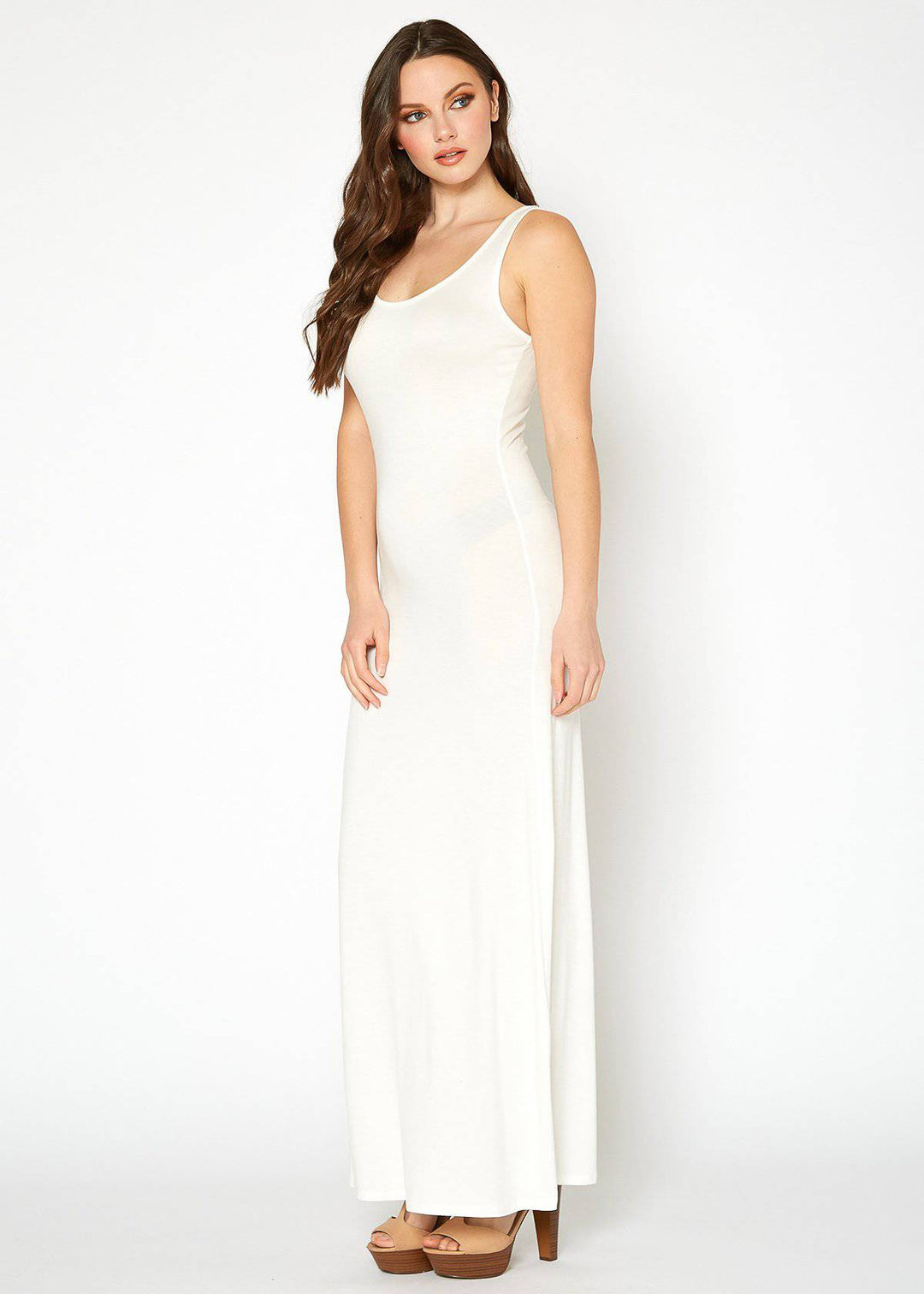 Women's Sleeveless Scoop Neck Maxi Dress by Shop at Konus