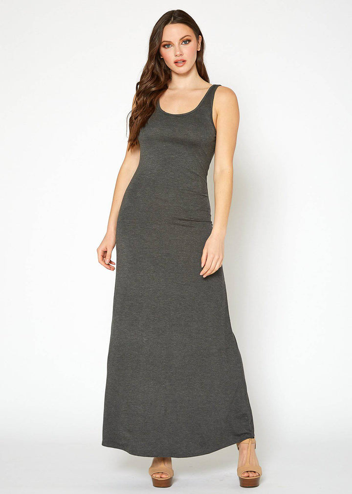 Women's Sleeveless Scoop Neck Maxi Dress by Shop at Konus