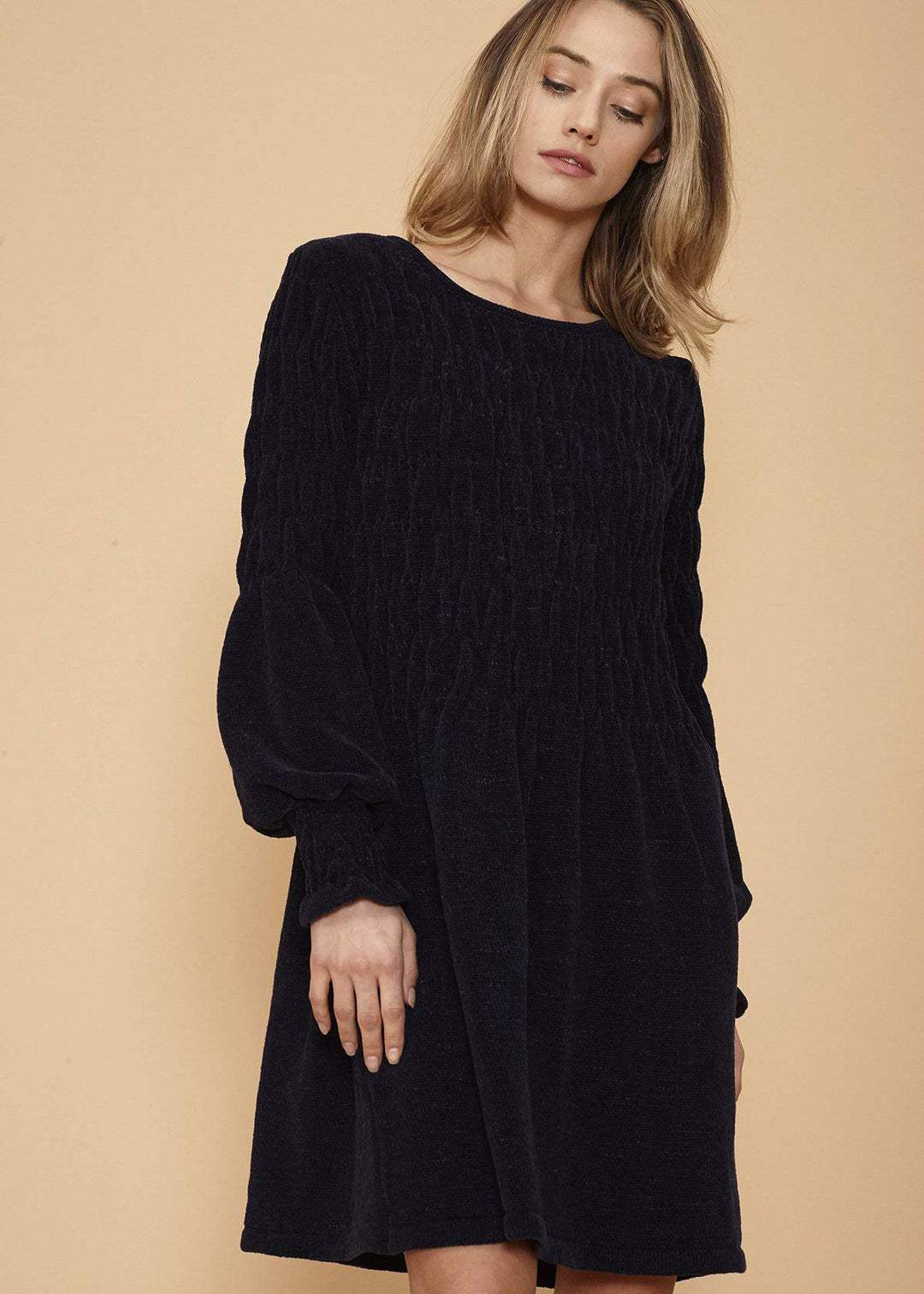 Women's Midnight Sweater Dress in Midnight by Shop at Konus