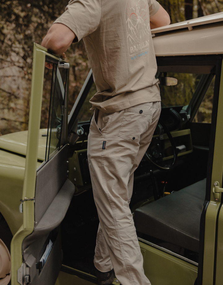 VAGABONDS - KHAKI STRETCH RIPSTOP ADVENTURE PANTS by Bajallama