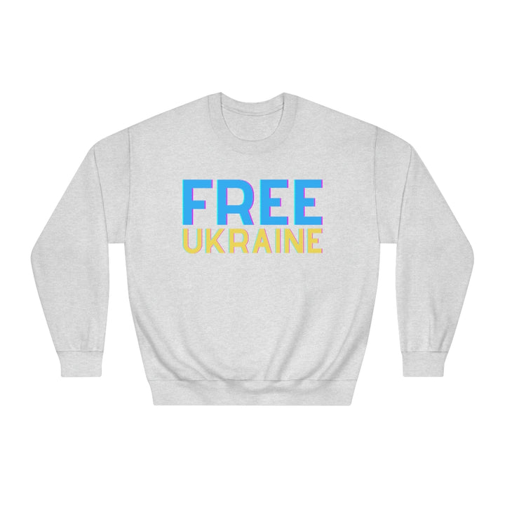 'Free Ukraine' Unisex DryBlend® Crewneck Sweatshirt