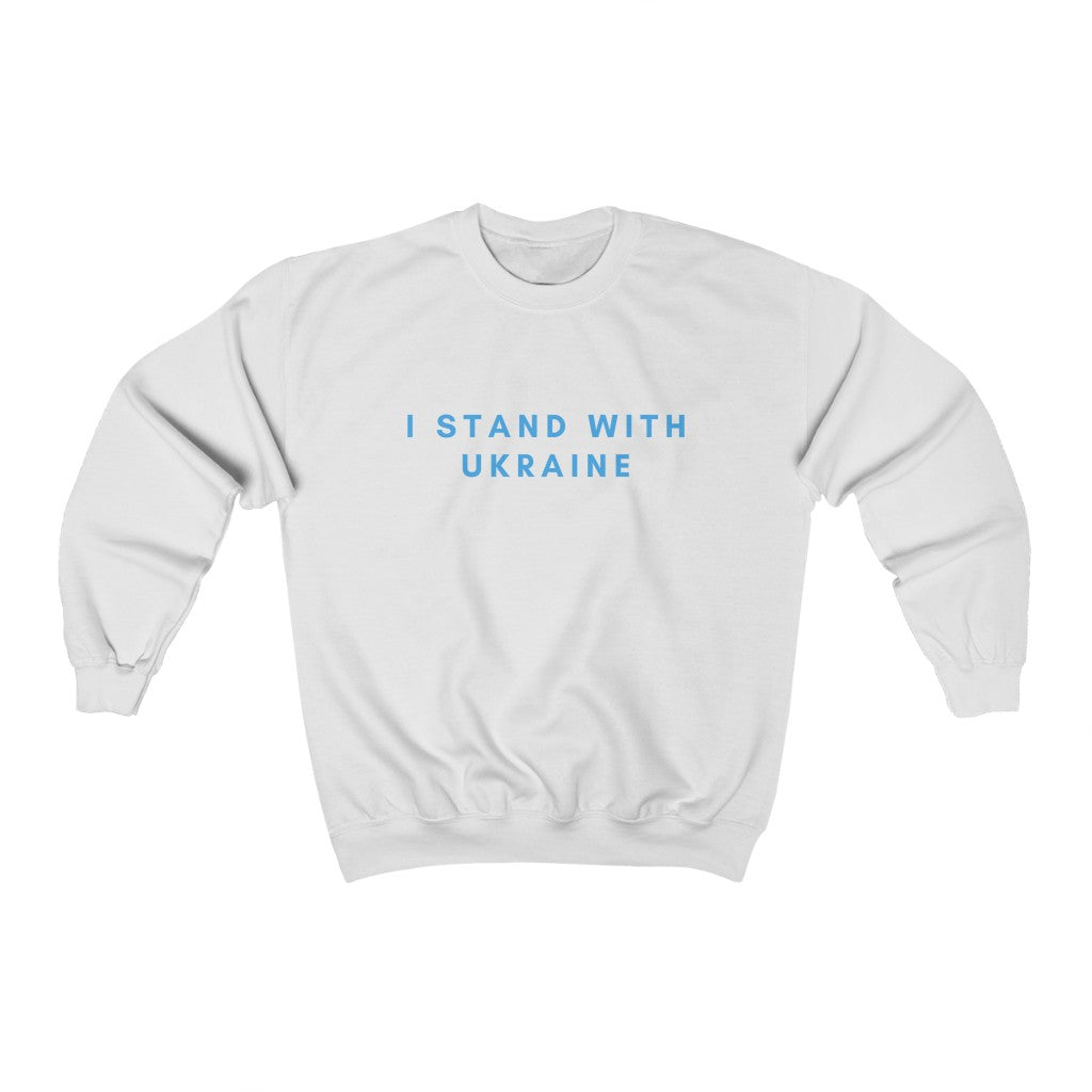 'I Stand With Ukraine' With Map Unisex Crewneck Sweatshirt