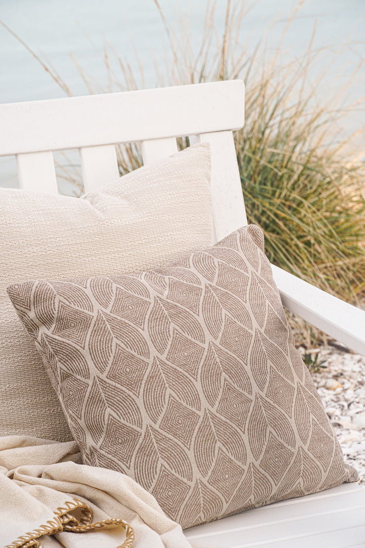 Cool Tropics Mocha Outdoor Pillow by Anaya