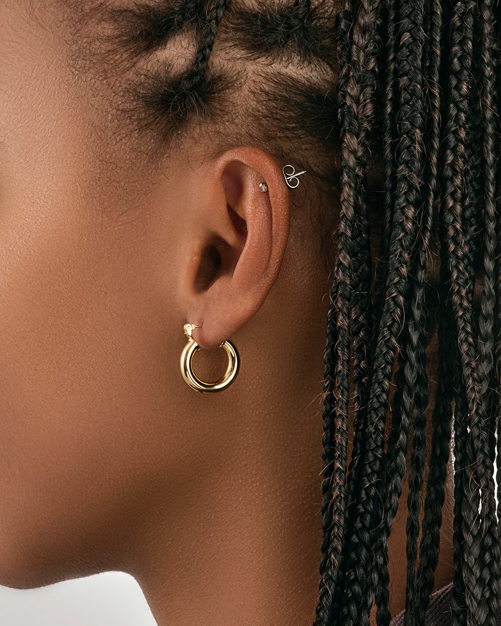 Chunky Tube Hoops by Sterling Forever