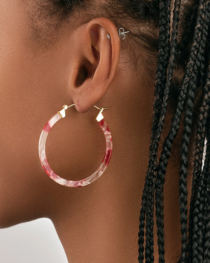 50mm Resin Hoop Earrings by Sterling Forever