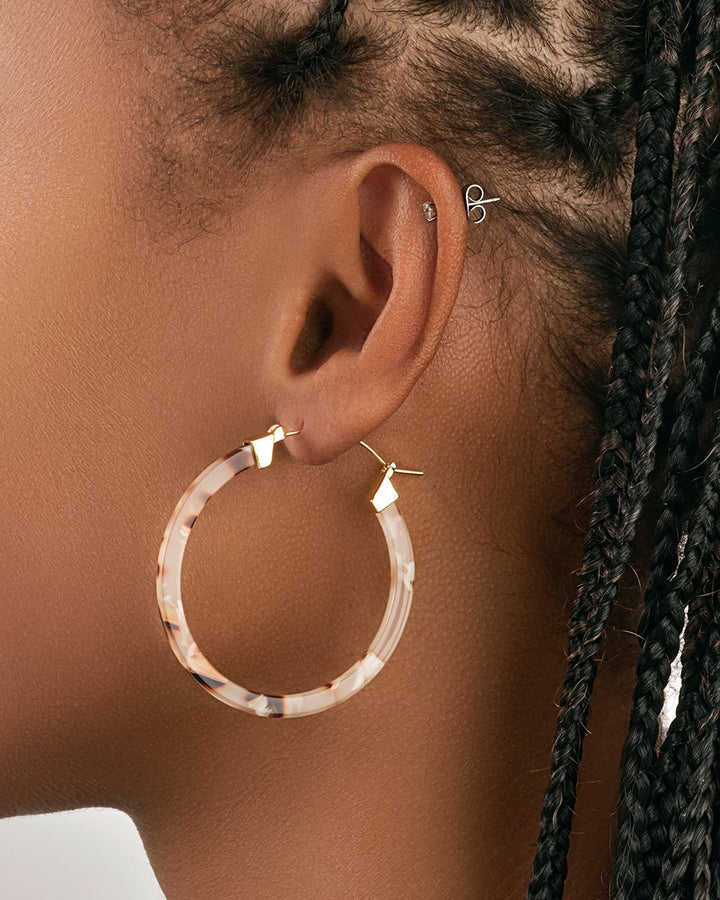 50mm Resin Hoop Earrings by Sterling Forever