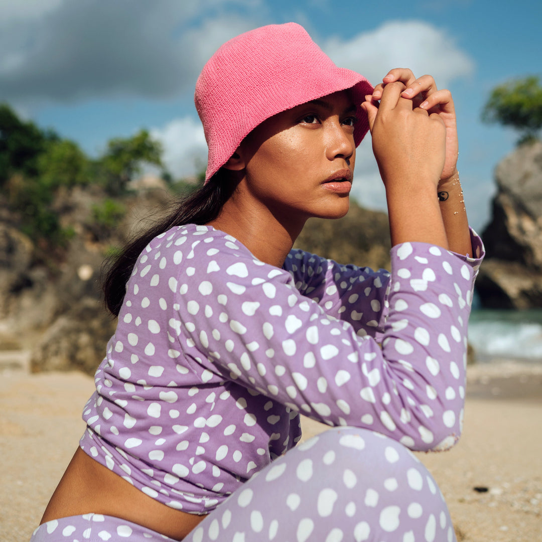 FLORETTE Crochet Bucket Hat, in Pink by BrunnaCo