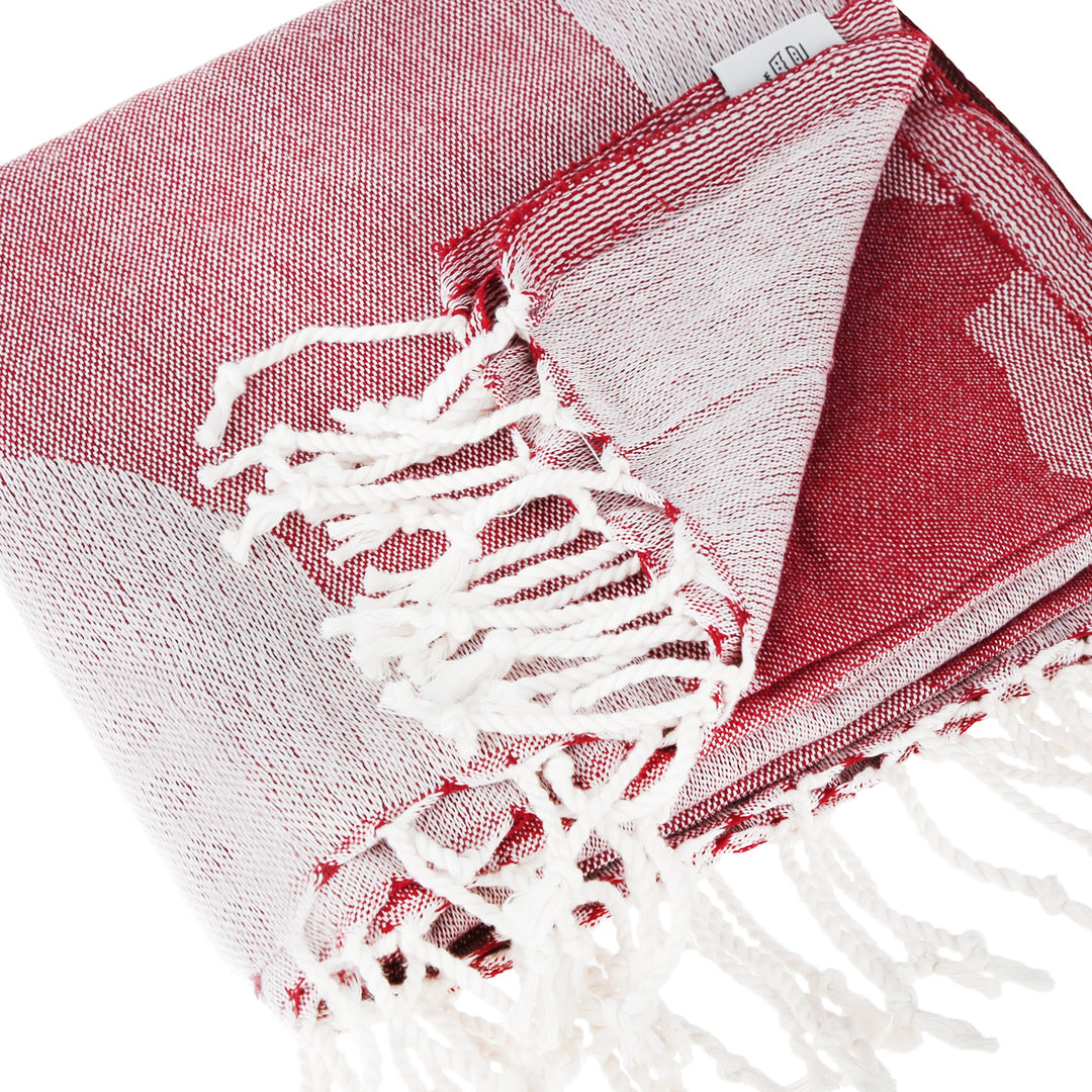 Arizona Sky Beach Towel in Bordeaux by La'Hammam