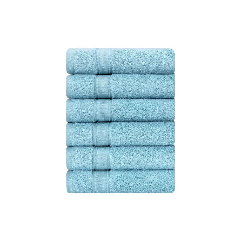 Turkish Cotton Bath Hand Towel Set of 6 by La'Hammam