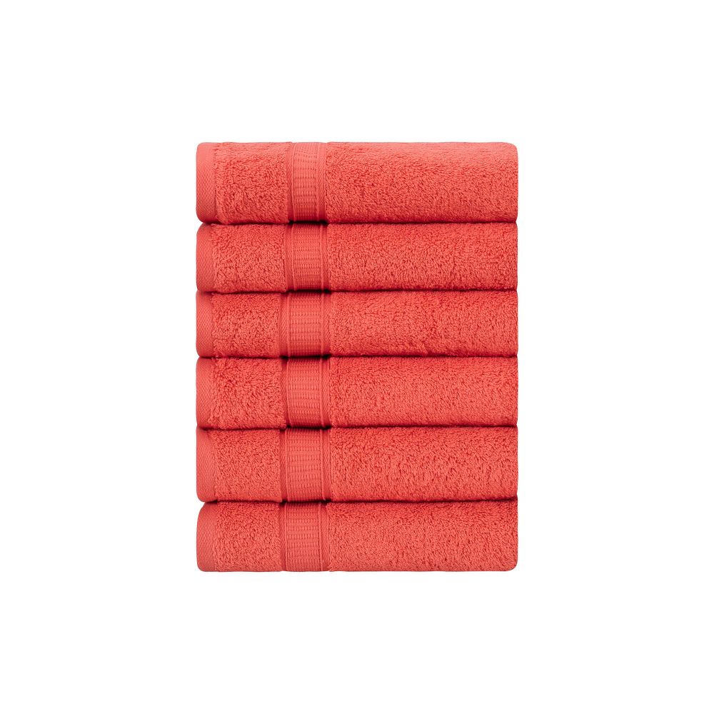 Turkish Cotton Bath Hand Towel Set of 6 by La'Hammam