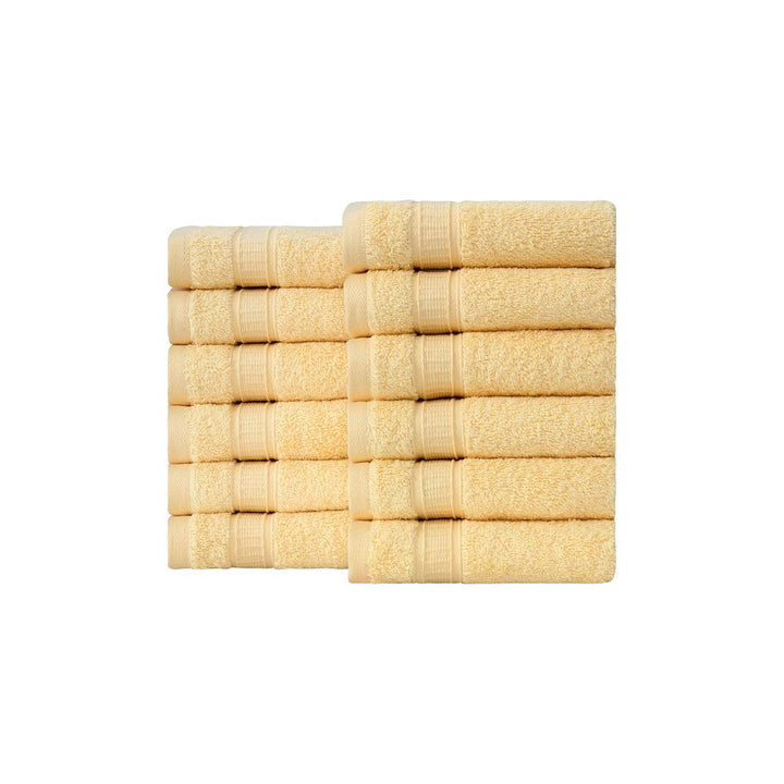 Turkish Cotton Bath Washcloth Set of 12 by La'Hammam