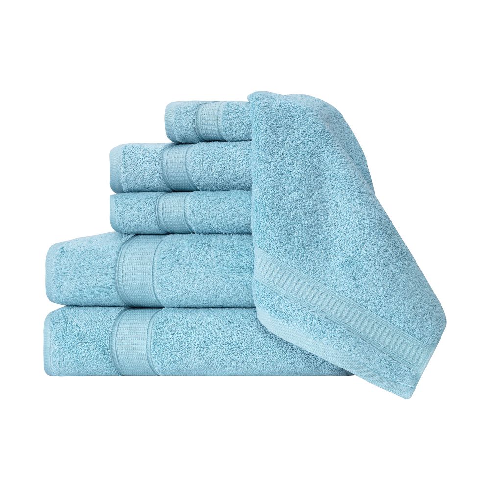 Turkish Cotton Full Bath Towel Set of 6 by La'Hammam