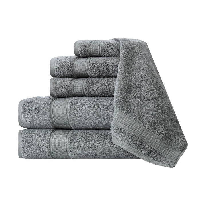 Turkish Cotton Full Bath Towel Set of 6 by La'Hammam