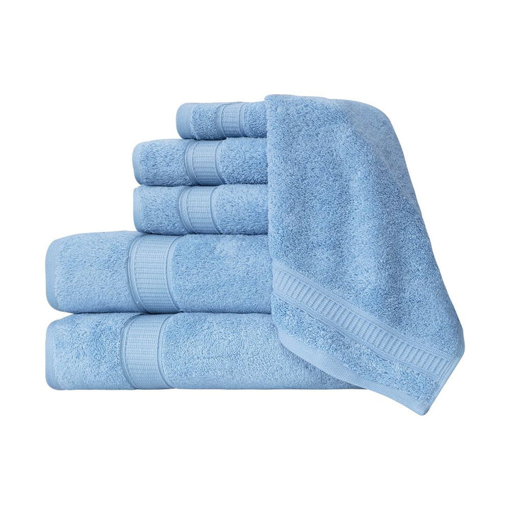 Turkish Cotton Full Bath Towel Set of 6 by La'Hammam