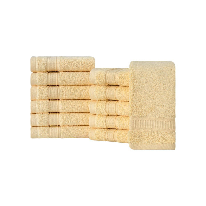 Turkish Cotton Bath Washcloth Set of 12 by La'Hammam