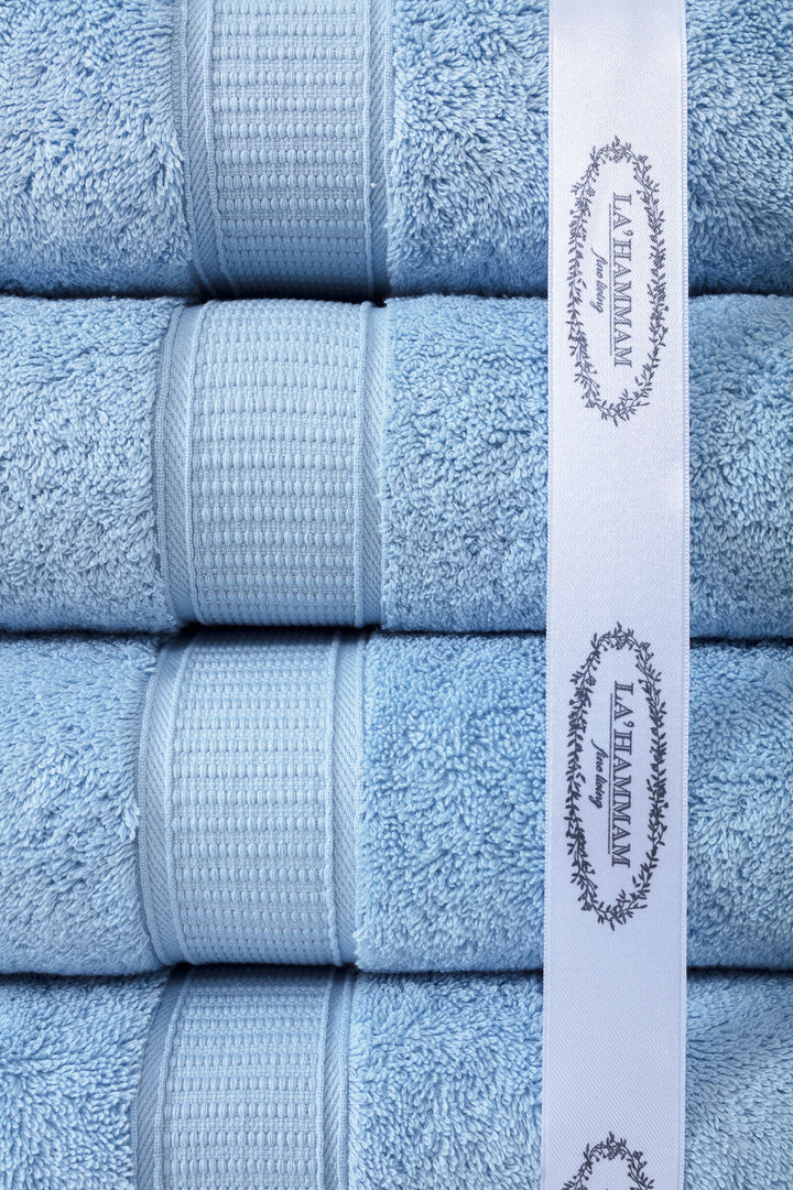 Turkish Cotton Full Bath Towel Set of 6 by La'Hammam