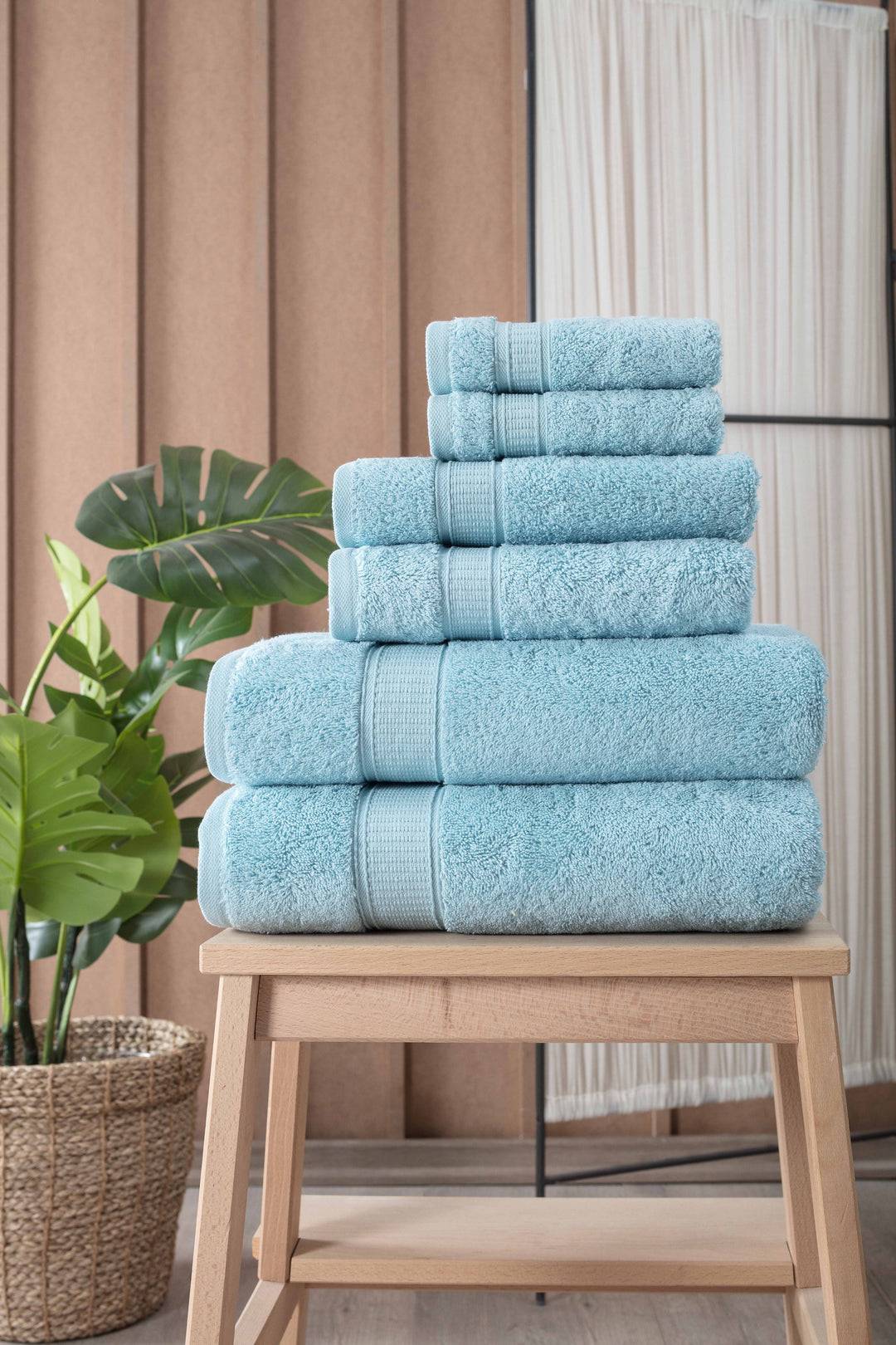 Turkish Cotton Full Bath Towel Set of 6 by La'Hammam