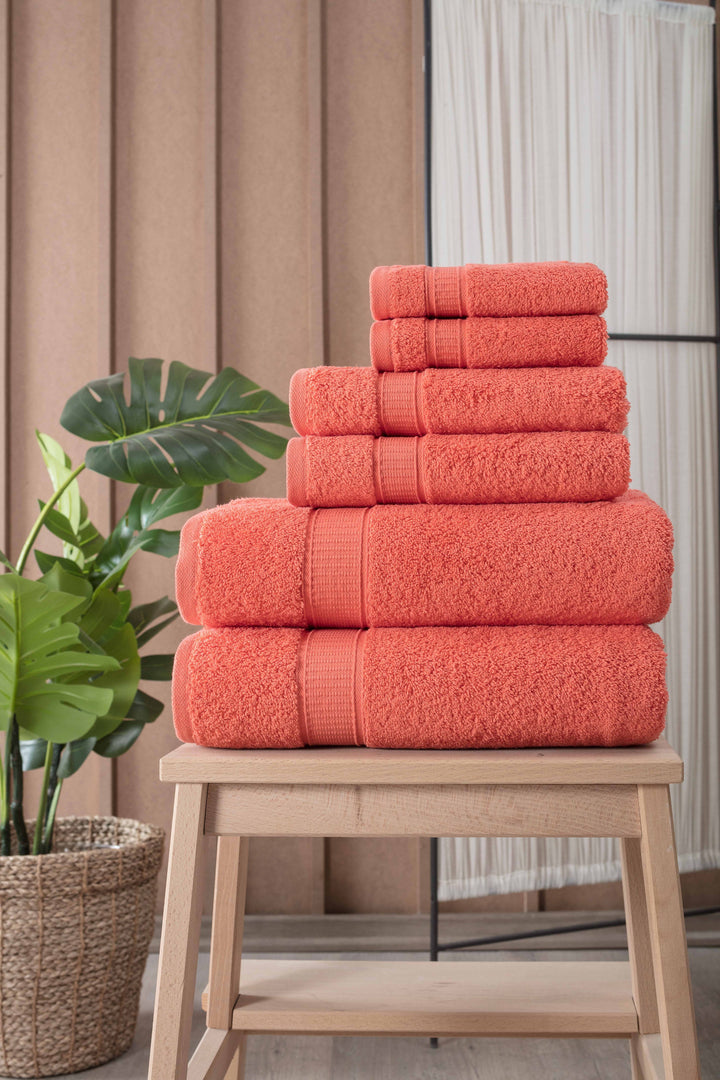 Turkish Cotton Full Bath Towel Set of 6 by La'Hammam