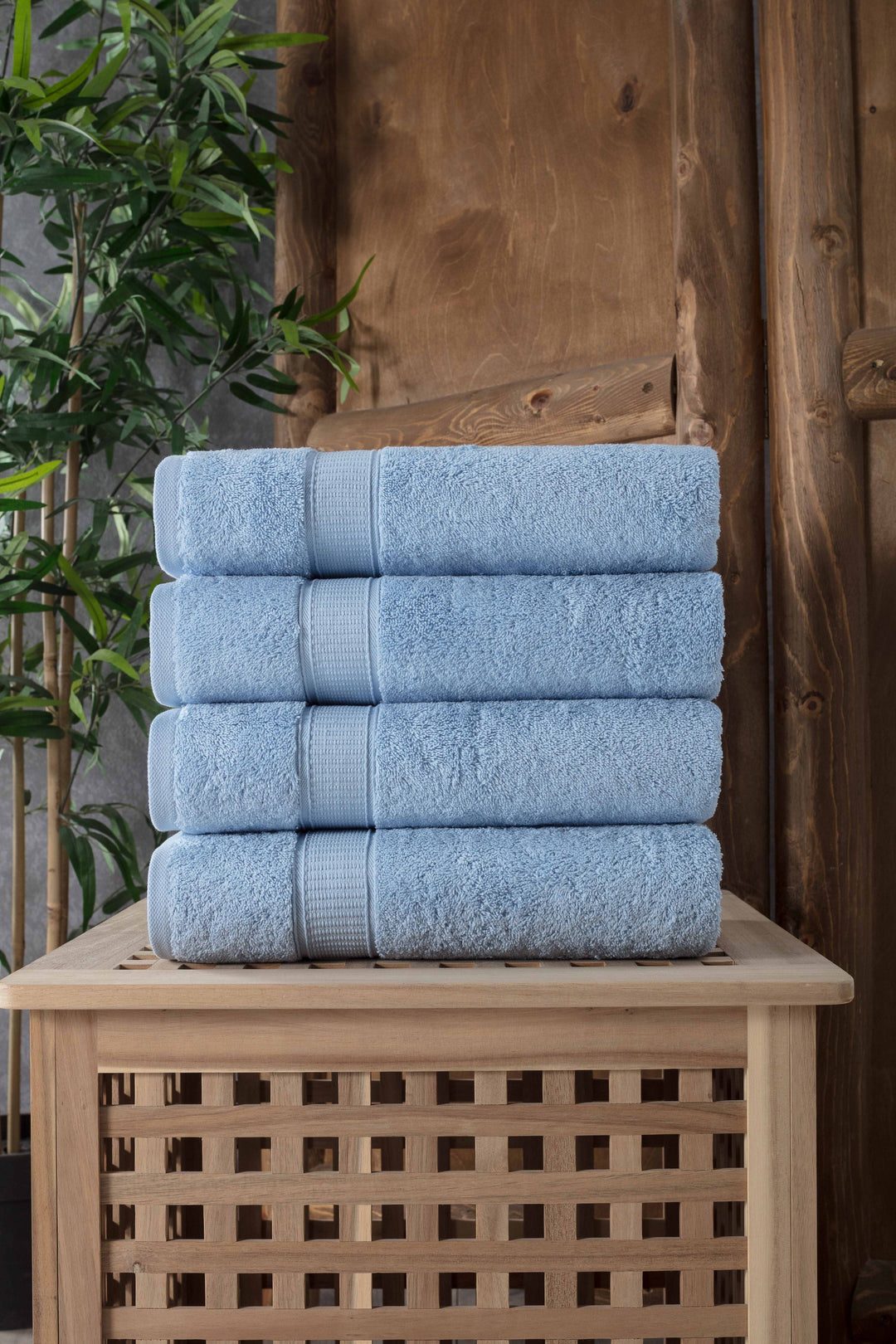 Turkish Cotton Bath Towel Set of 4 by La'Hammam