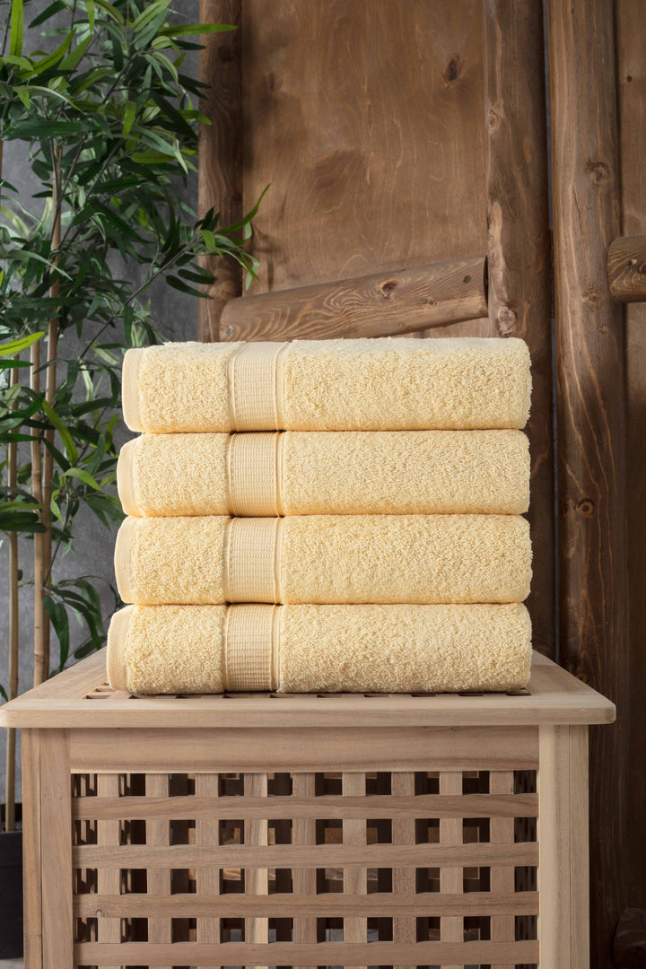 Turkish Cotton Bath Towel Set of 4 by La'Hammam