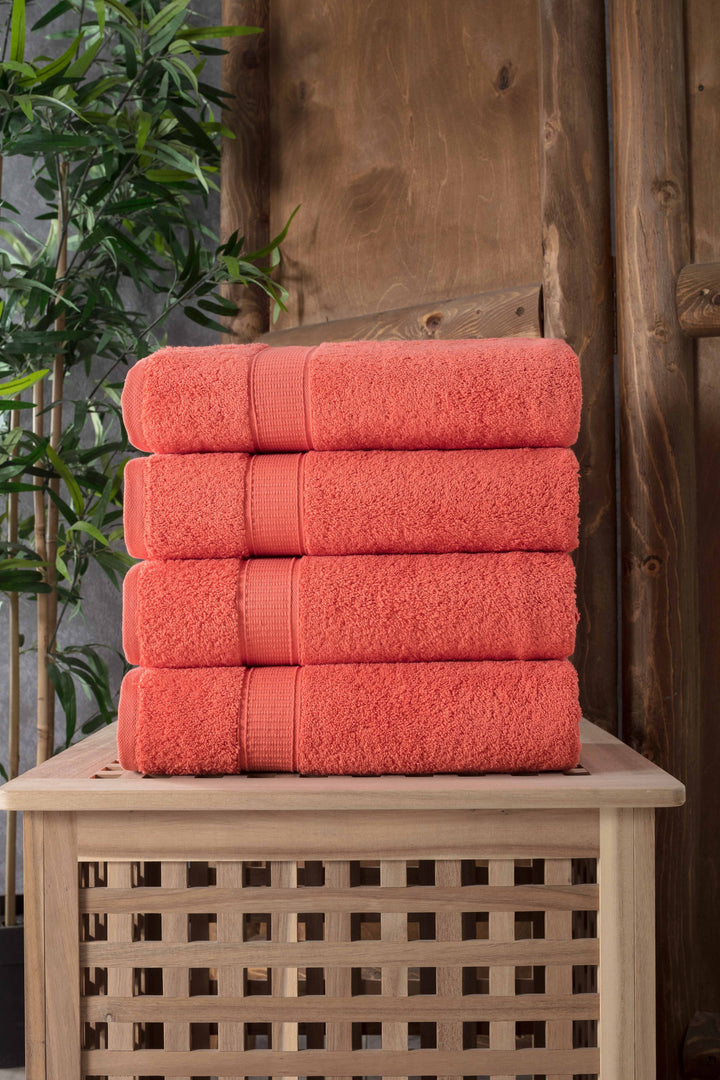 Turkish Cotton Bath Towel Set of 4 by La'Hammam