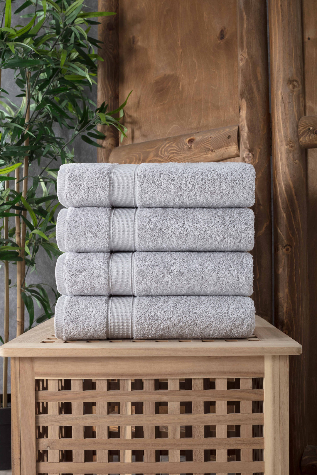 Turkish Cotton Bath Towel Set of 4 by La'Hammam