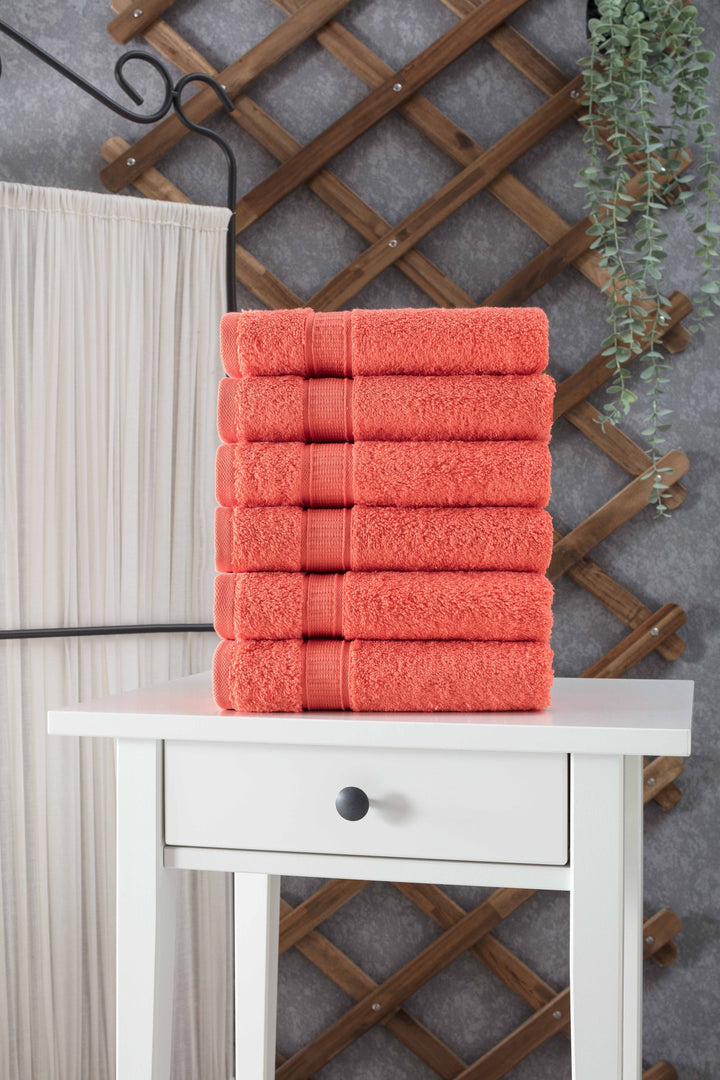 Turkish Cotton Bath Hand Towel Set of 6 by La'Hammam