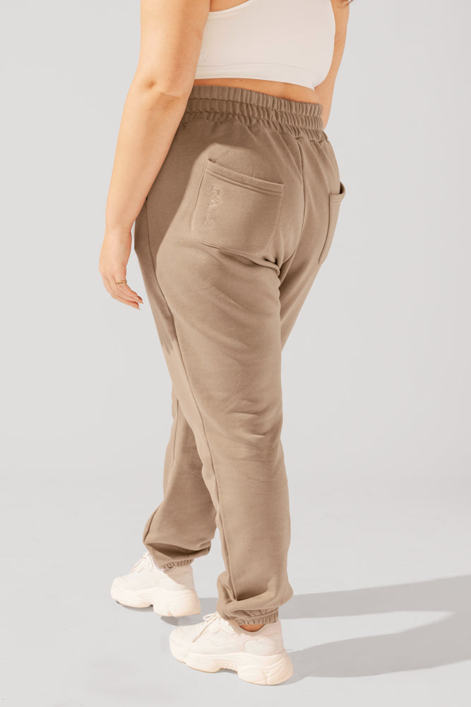 Cloud Rollover Sweatpant - Milk Tea by POPFLEX®