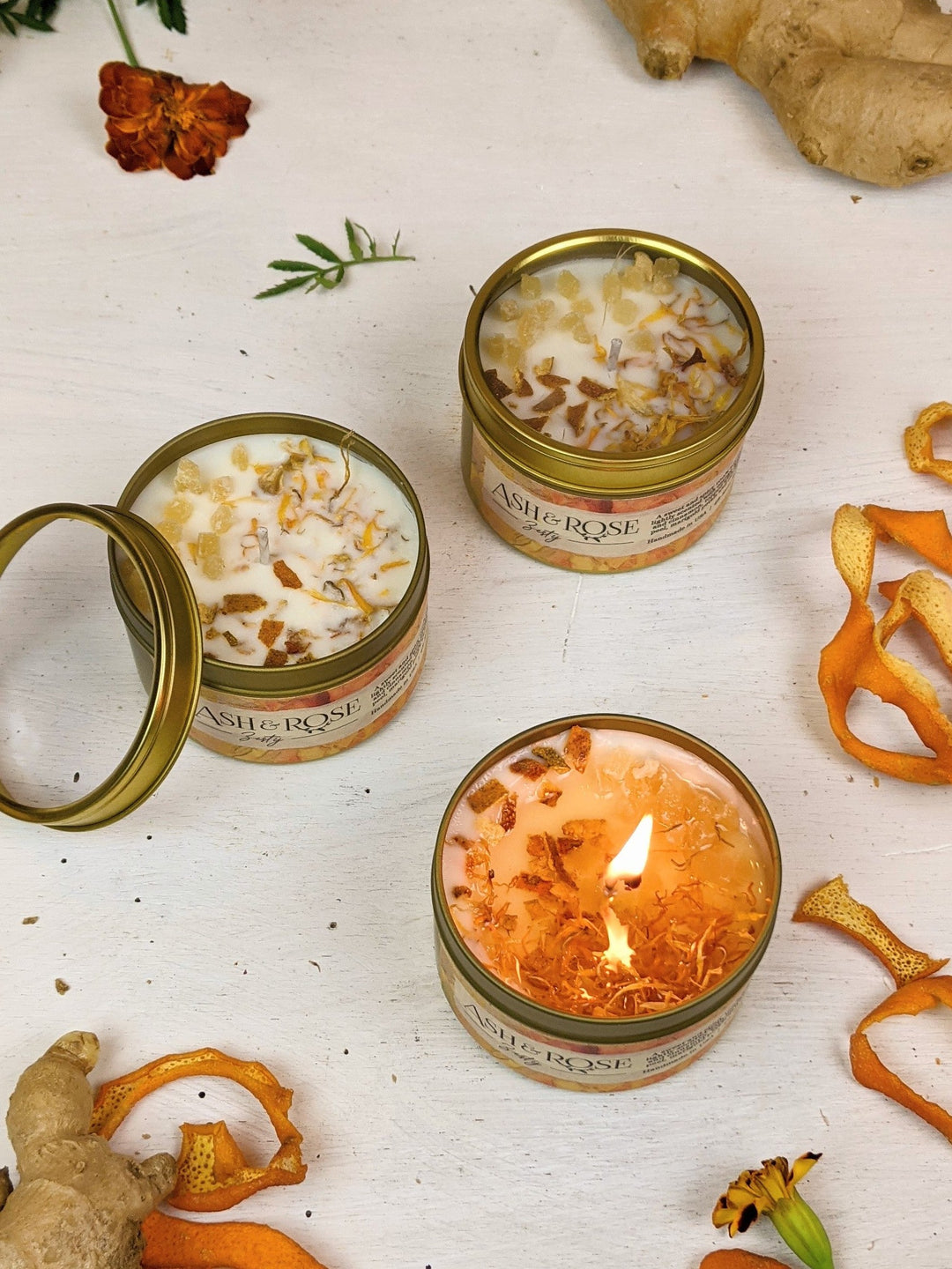 Zesty Orange Ginger Soy Candle by Ash & Rose