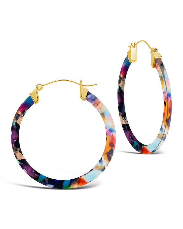 50mm Resin Hoop Earrings by Sterling Forever