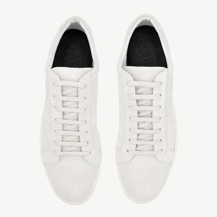 Men's Off White Suede Sardegna Sneaker II by Del Toro Shoes