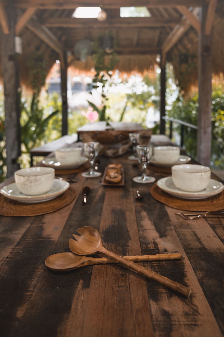 BAMBOO HANDLE SERVING TONGS by POPPY + SAGE