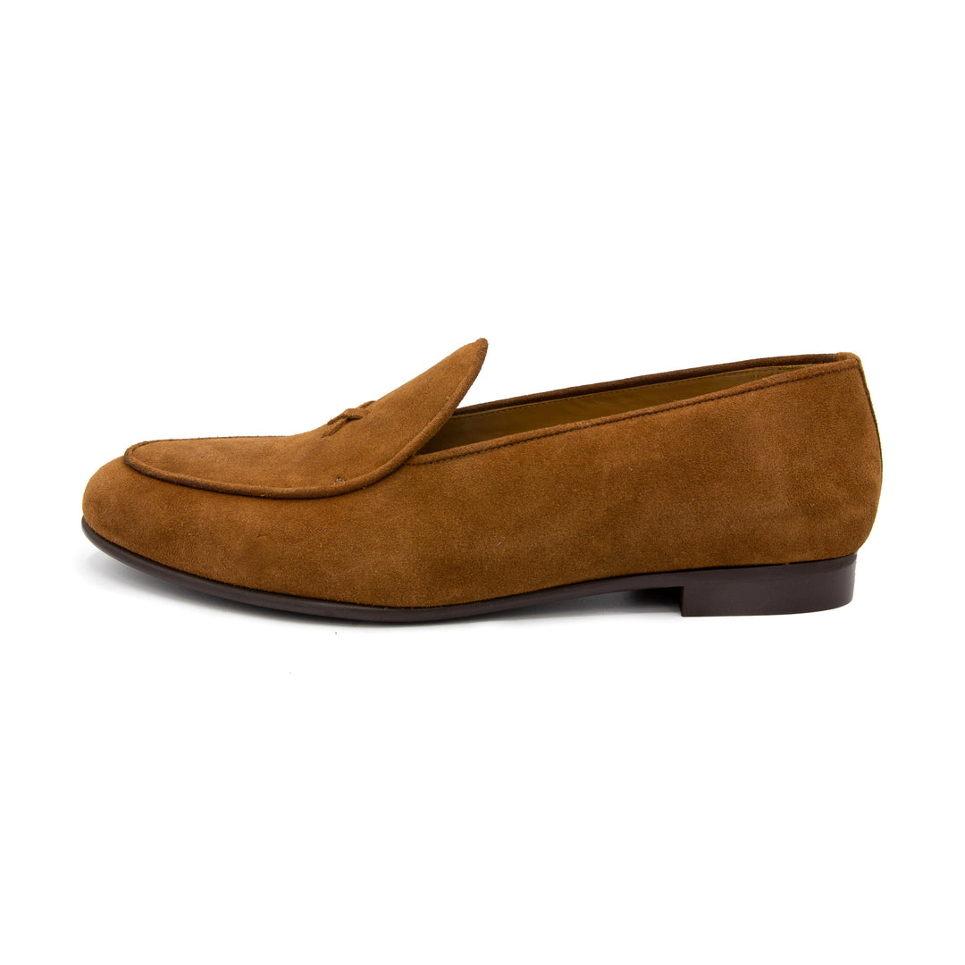 Men's Cognac Suede Milano Loafer by Del Toro Shoes