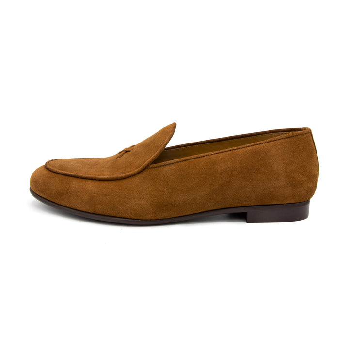 Men's Cognac Suede Milano Loafer by Del Toro Shoes