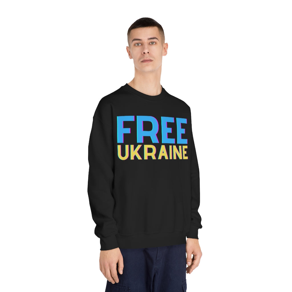 'Free Ukraine' Unisex DryBlend® Crewneck Sweatshirt