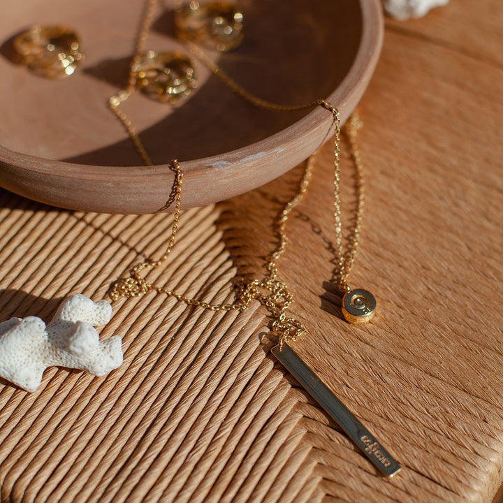 Layered Bar Bullet Necklace by SLATE + SALT