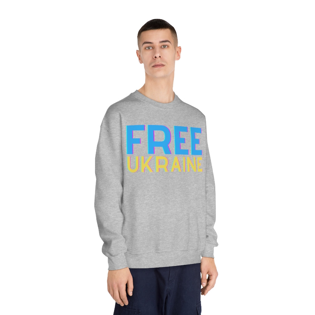 'Free Ukraine' Unisex DryBlend® Crewneck Sweatshirt