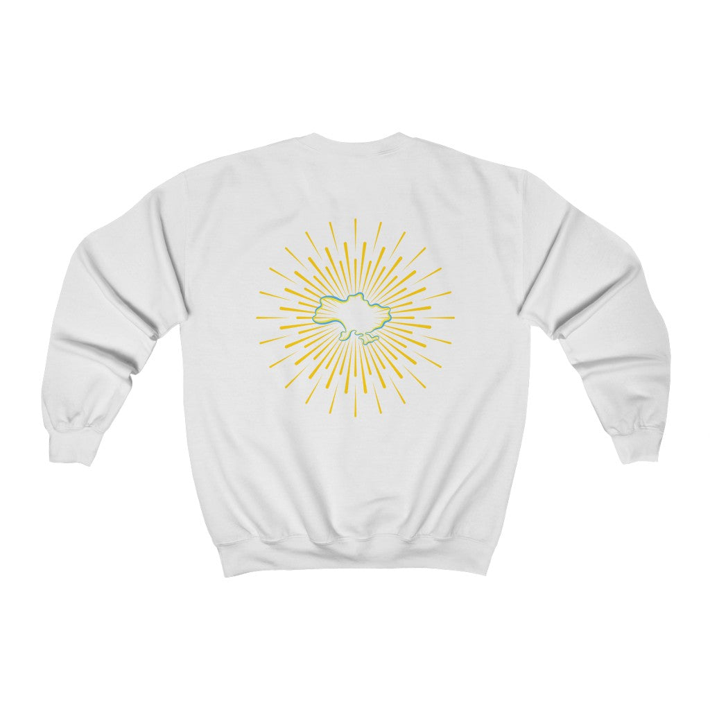 'I Stand With Ukraine' With Map Unisex Crewneck Sweatshirt