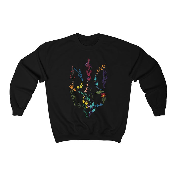 Floral Tryzub Crewneck Sweatshirt