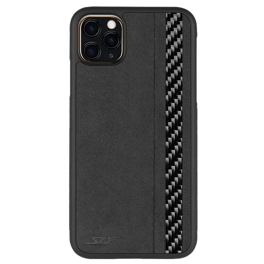 iPhone 11 Pro Alcantara & Real Carbon Fiber Case | CLASSIC Series by Simply Carbon Fiber