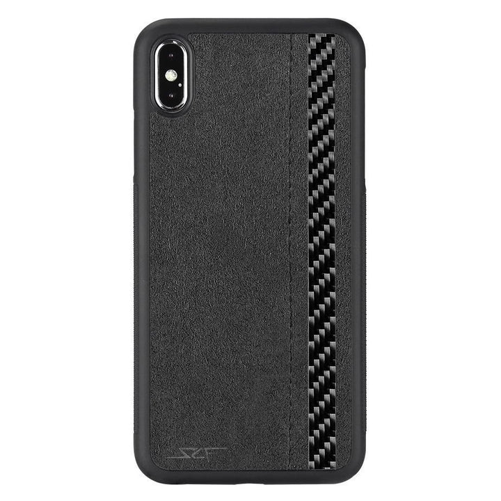 iPhone XS Max Alcantara & Real Carbon Fiber Case | CLASSIC Series by Simply Carbon Fiber