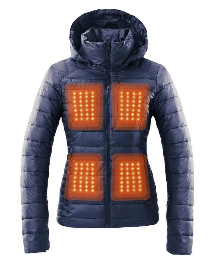 Aura Women’s Heated Jacket Blue by Kelvin Coats