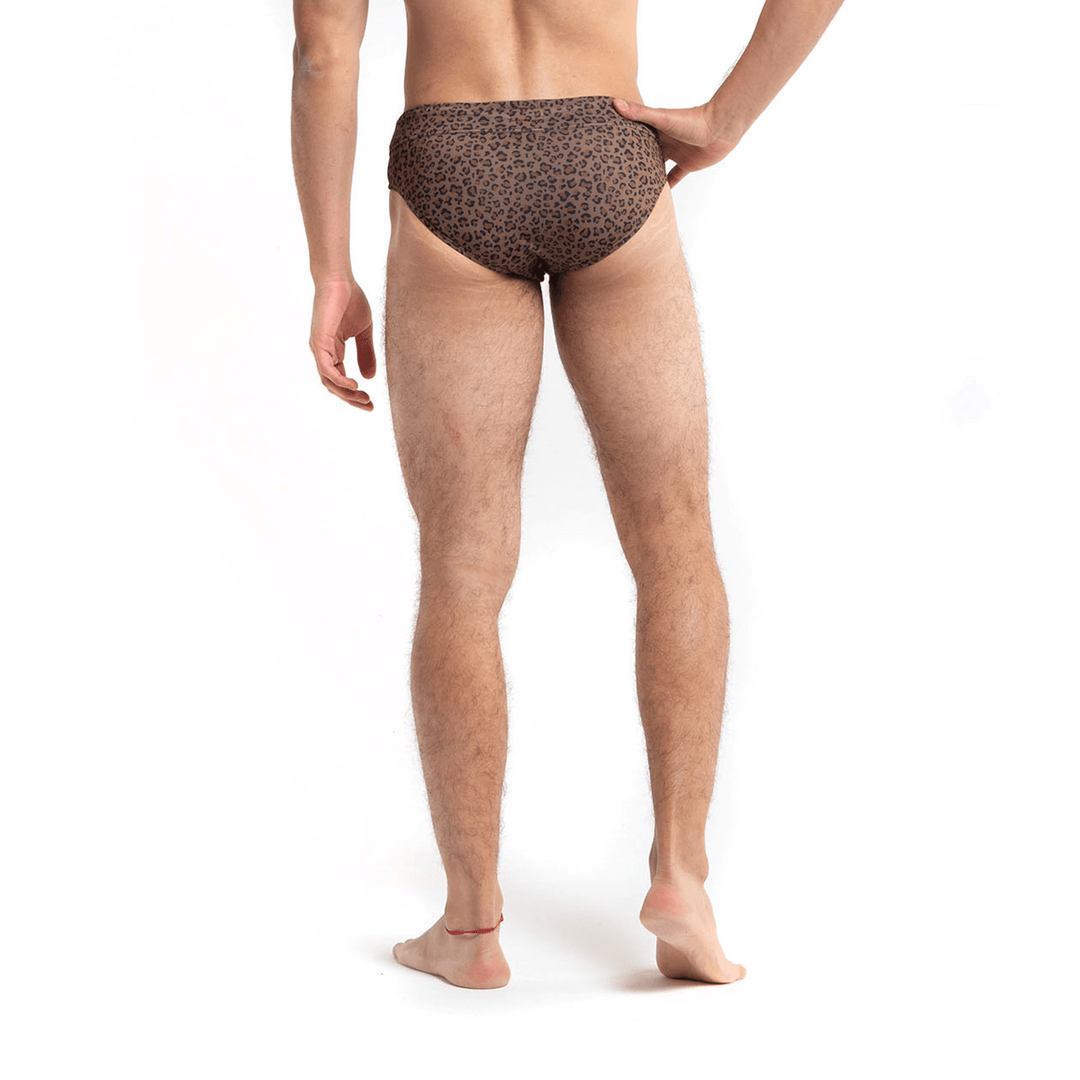 Swim Briefs - Leopard by Bermies Swimwear