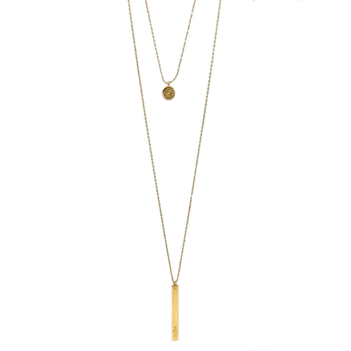 Layered Bar Bullet Necklace by SLATE + SALT