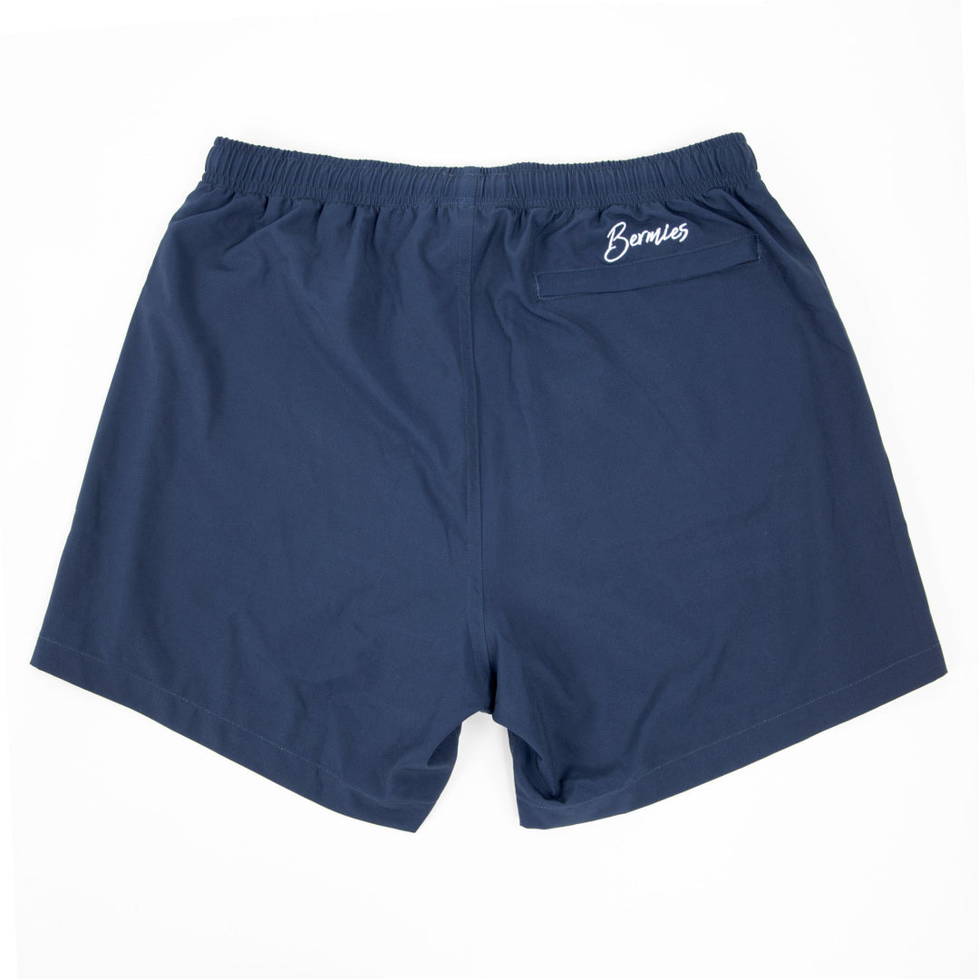 Performance Gym Short + Compression Liner - Navy by Bermies Swimwear