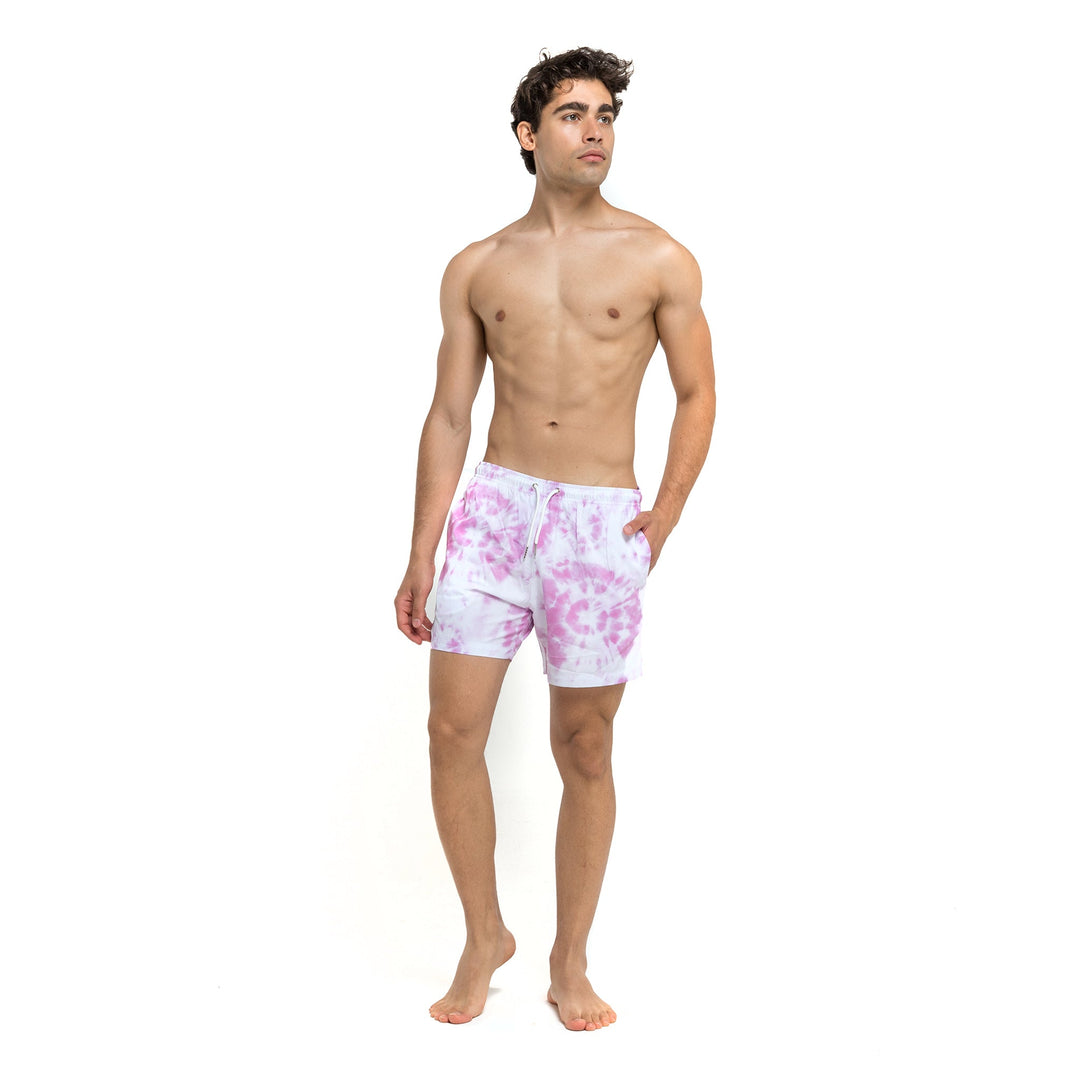 Purple Tie Dye - 5" Swim Trunks by Bermies Swimwear